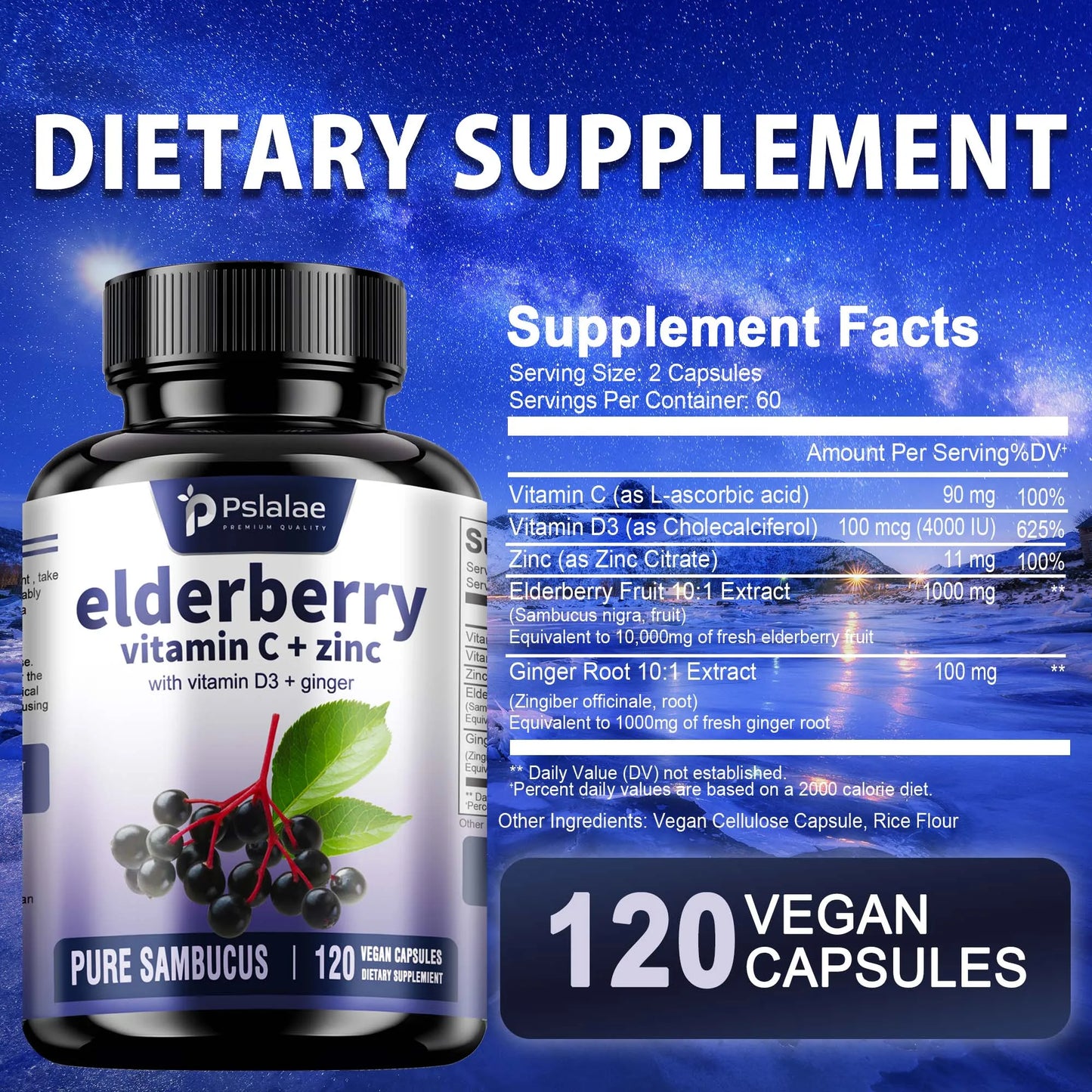 Elderberry – Immune Support with Vitamin C & Zinc