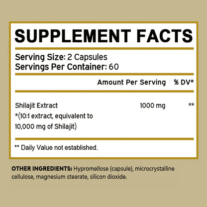 Shilajit 1000mg – Strength, Stamina & Mental Focus for Men