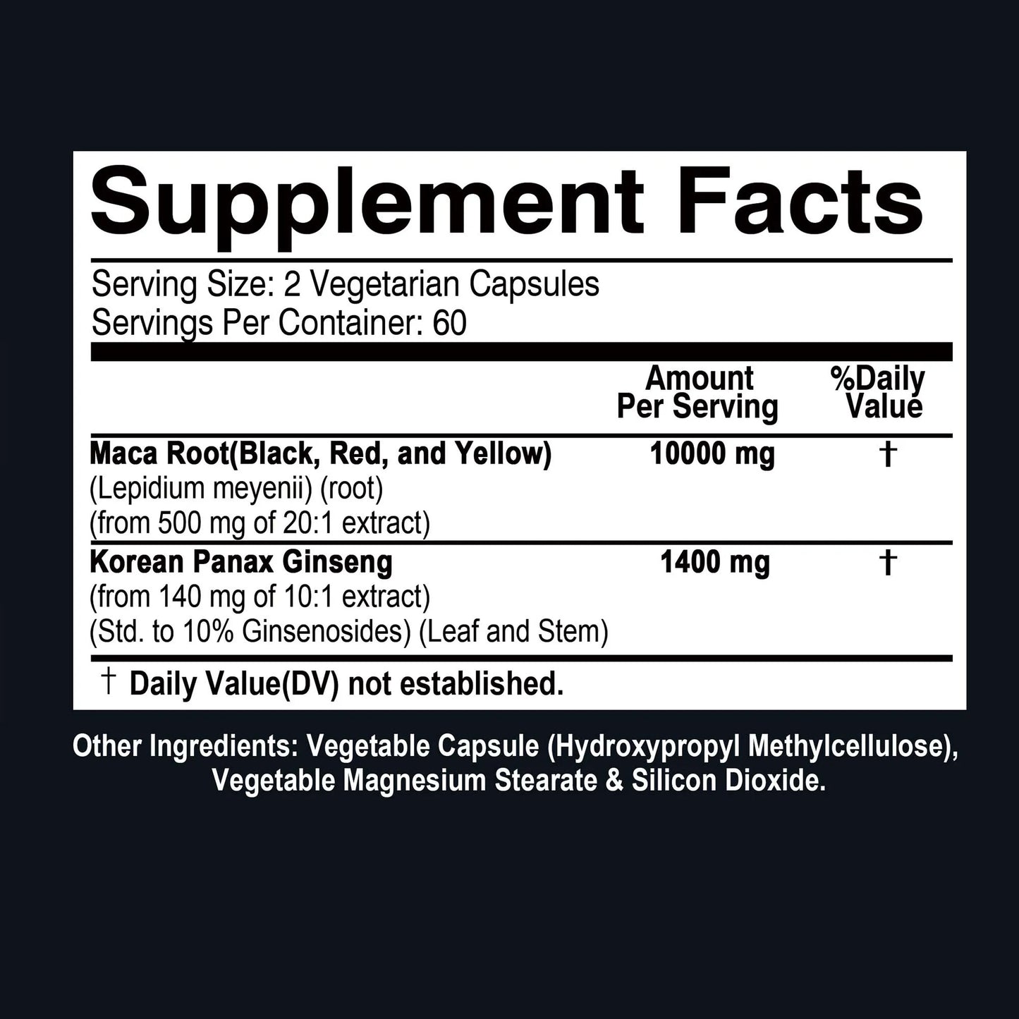Maca Ginseng Capsules – Natural Vitality